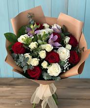 Букет цветов из:  Розы и Альстромерии #REPLACE_PRED# Агирише