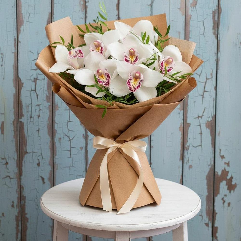 Букет цветов из: Орхидеи и Розы в Агирише