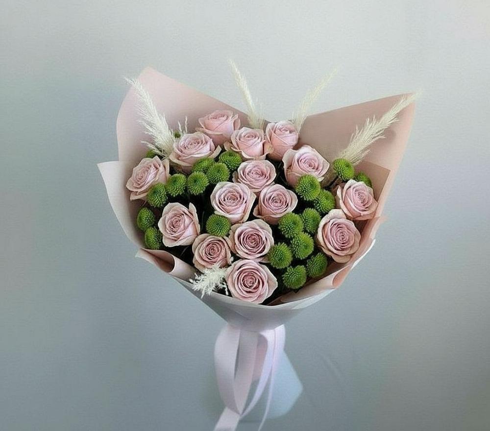 Букет цветов из: Розы и Хризантемы в Агирише