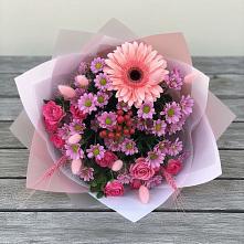 Букет цветов из:  Розы, Герберы и Хризантемы в Агирише