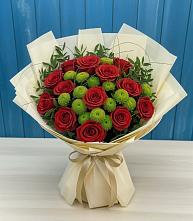 Букет цветов из:  Розы и Хризантемы #REPLACE_PRED# Агирише