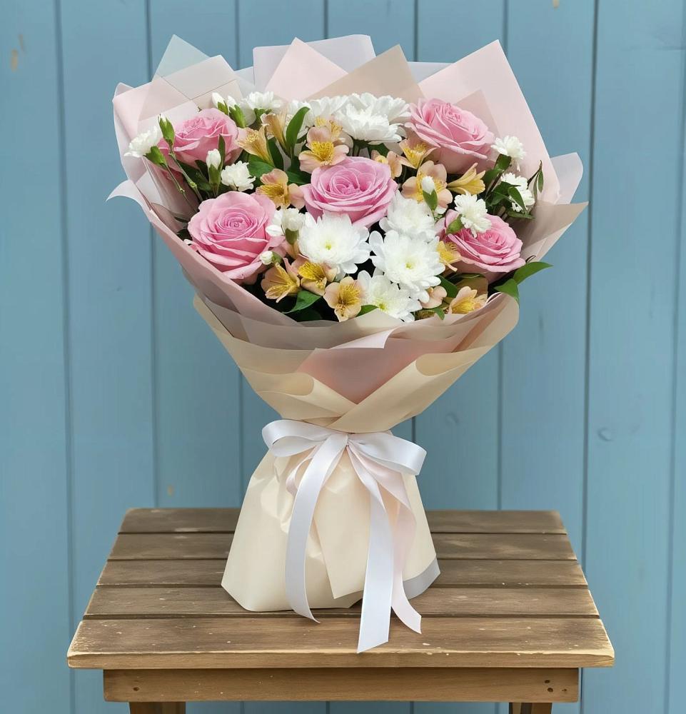 Букет цветов из: Гвоздики, Орхидеи и Розы в Агирише