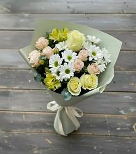 Букет цветов из:  Альстромерии, Розы и Хризантемы в Агирише