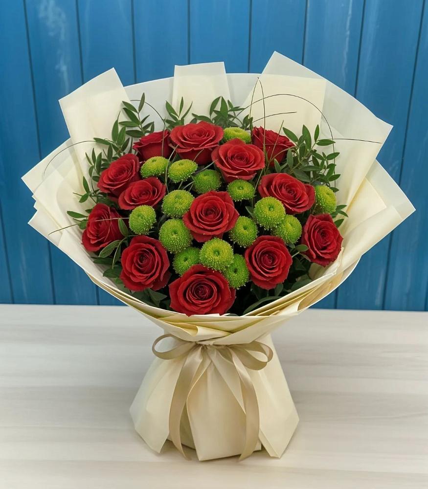 Букет цветов из: Розы и Хризантемы в Агирише